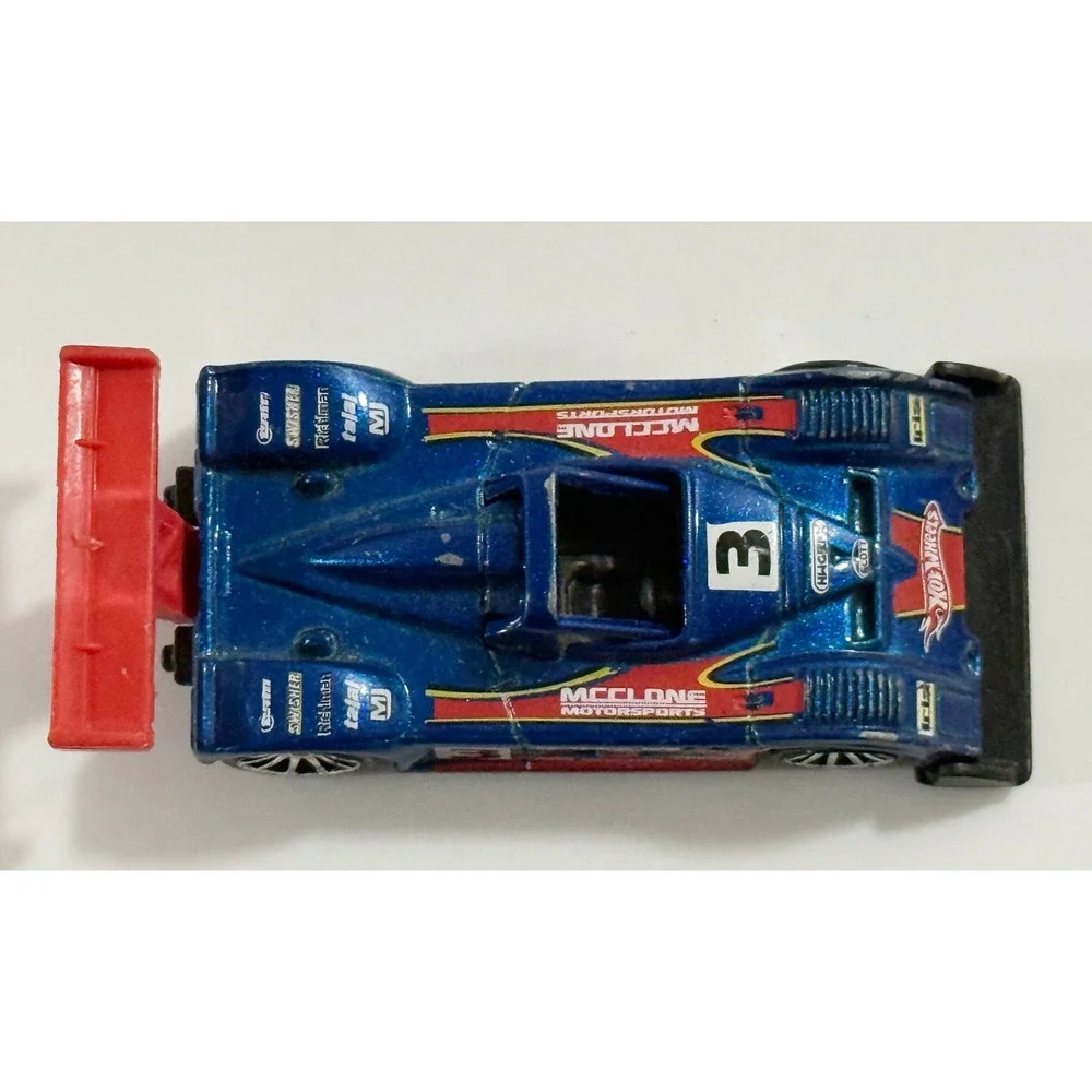 Hot Wheels Riley & Scott MK III Kids 1:64 Blue McLone Motorsports Race Car #3